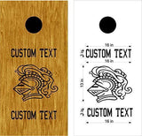 State Spartans Mascot Sports Team Cornhole Board Decals Stickers Enough Both Boards