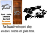 StickerChef Bear Mountains Hunting DIY Etched Glass Vinyl