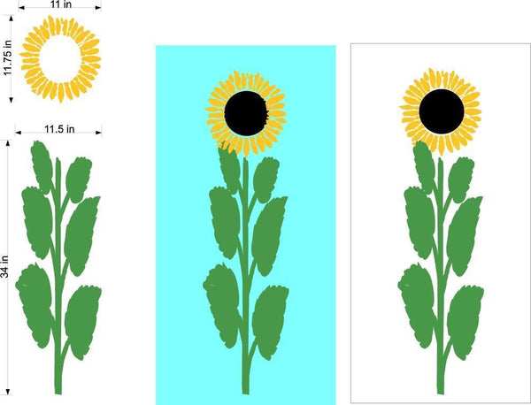Sunflower Summer Time Cornhole Board Vinyl Decal Sticker