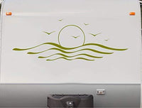 Sunset Ocean Birds RV Trailer  Motor Home Camper Replacement Decals Stickers s SW19