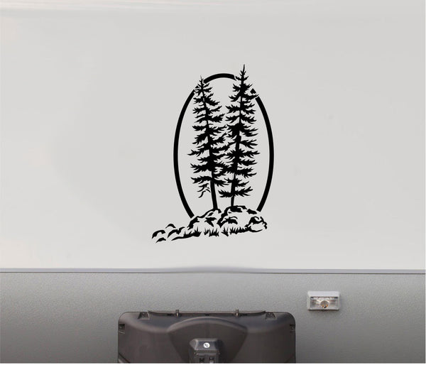 Tall Trees RV Camper Replacement Decal Scene Trailer Stickers TTC02