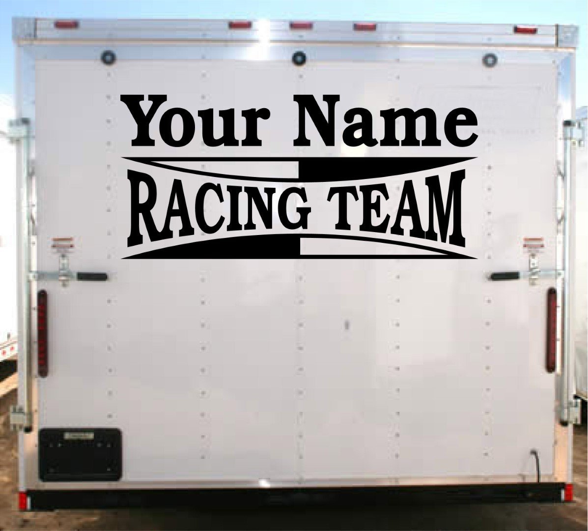 Custom Team Name Decal for Racing Trailers