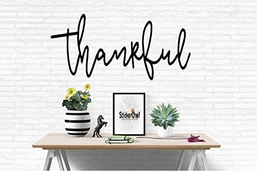 Thankful Family Words Quote Home Decor Vinyl Wall Art Stickers Decals Graphics