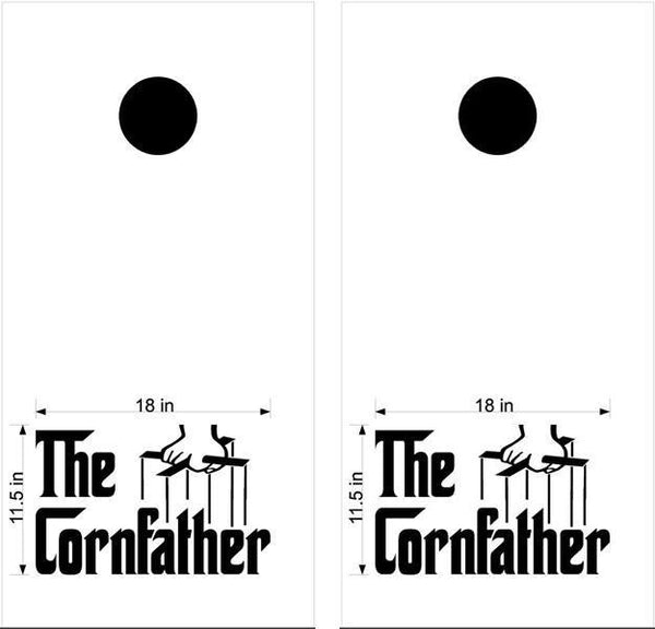 The Cornfather Cornhole Board Vinyl Decal Sticker