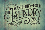 The Wash Dry Fold Laundry Company Decal Home Decor Sticker Graphic