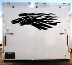 Three Horses Racing Decal Auto Truck Trailer Stickers RH011
