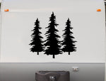 Three Pine Trees RV Camper Decal Scene Trailer Stickers