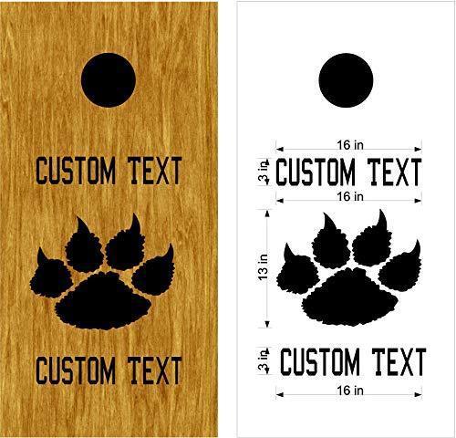 Tiger Paws Mascot Sports Team Cornhole Board Decals Stickers Enough Both Boards