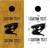 Tornados Mascot Sports Team Cornhole Board Decals Stickers Enough Both Boards