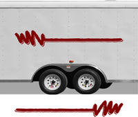 Pontoon Boat Trailer RV Motor Home Replacement Camper Decals CB07 Stripe Set