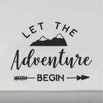 Travel Let The Adventure Begin RV Camper Door Van Decal Sticker Scene