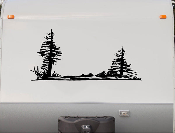 Trees and Mountains Decal RV Camper Motor Home Sticker Mountain Scene