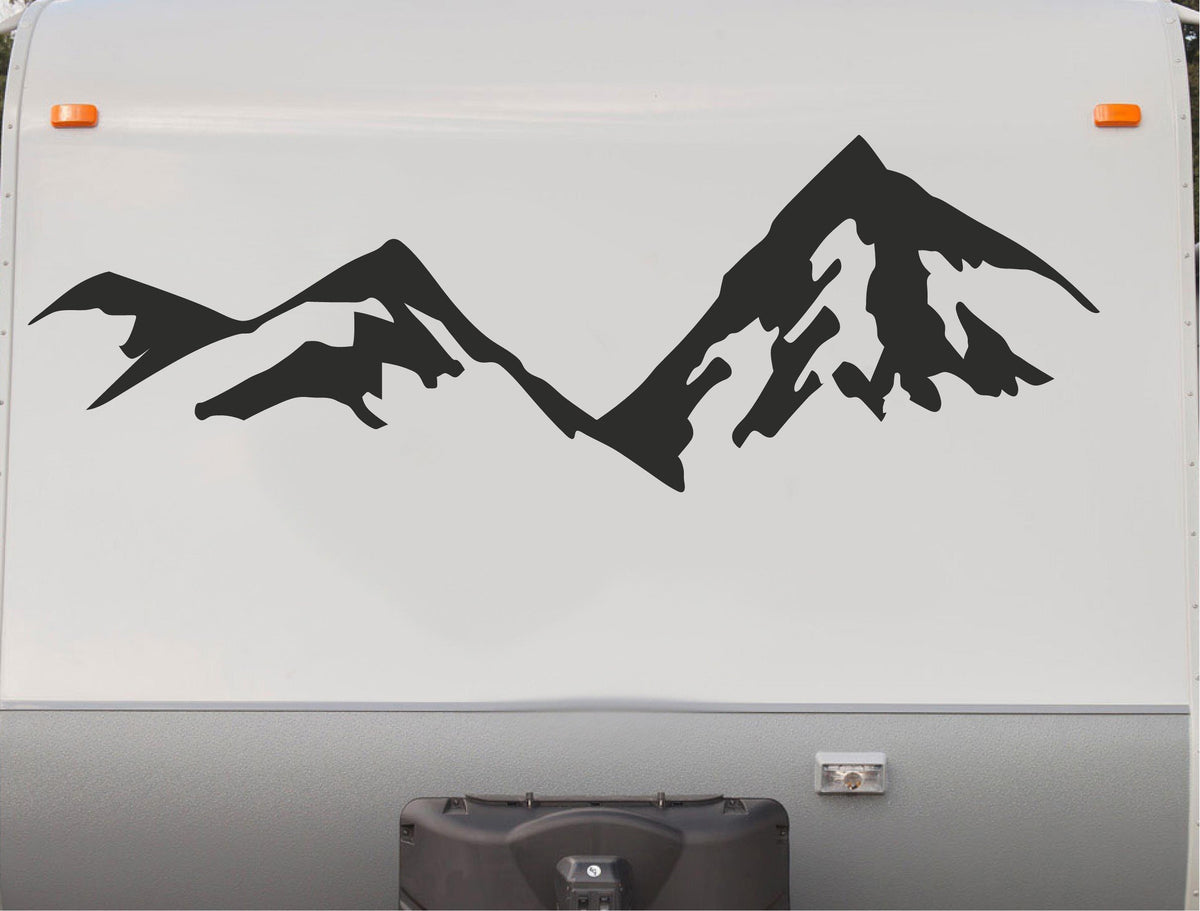 Trees Mountains Rv Camper Motorhome Decal Sticker Scene