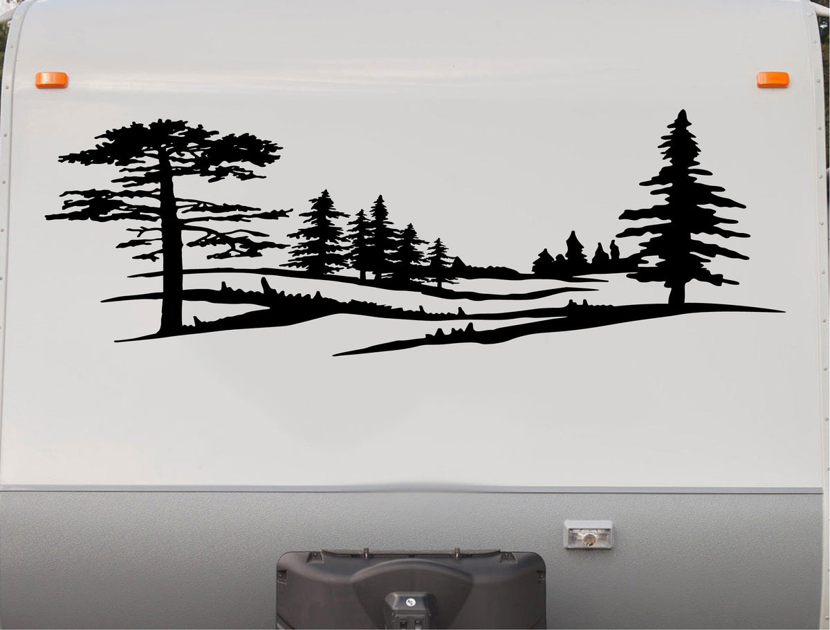 Where to Buy Trees RV Camper Replacement Decal Scene Trailer Stickers ...