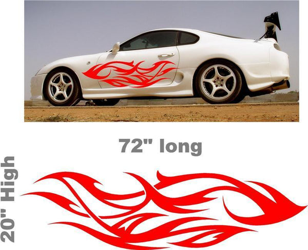 Tribal Flame Auto Truck Boat Car Stickers  Decals Side Sets PF00