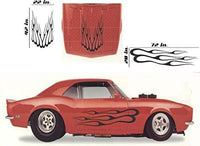 Tribal Flame Car Decals Hood Decal Side Set Vinyl Sticker Auto Kit HF023
