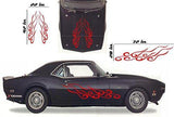 Tribal Flame Car Decals Hood Decal Side Set Vinyl Sticker Auto Kit HF030