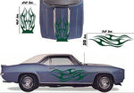 Tribal Flame Car Decals Hood Decal Side Set Vinyl Sticker Auto Kit HF033
