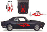 Tribal Flame Car Decals Hood Decal Side Set Vinyl Sticker Auto Kit HF037