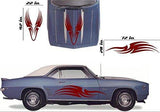 Tribal Flame Car Decals Hood Decal Side Set Vinyl Sticker Auto Kit HF042