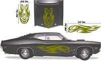Tribal Flame Car Decals Hood Decal Side Set Vinyl Sticker Auto Kit HF043