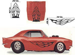 Tribal Flame Car Decals Hood Decal Side Set Vinyl Sticker Auto Kit HF047