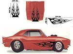 Tribal Flame Car Decals Hood Decal Side Set Vinyl Sticker Auto Kit HF051