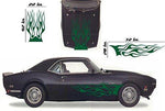 Tribal Flame Car Decals Hood Decal Side Set Vinyl Sticker Auto Kit HF052