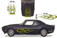 Tribal Flame Car Decals Hood Decal Side Set Vinyl Sticker Auto Kit HF053