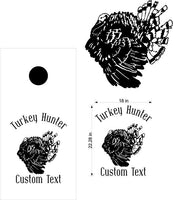 Turkey Hunter Cornhole Board Vinyl Decal Sticker Bean Bag Toss Stickers