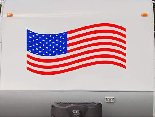 US Flag RV Trailer  Motor Home Camper Replacement Decals Stickers
