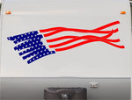 USA Flag Stars and Stripes RV Camper 5th Wheel Motor Home Vinyl Decal Sticker    us005