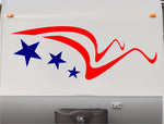 USA Flag Stars and Stripes RV Camper 5th Wheel Motor Home Vinyl Decal Sticker    us008