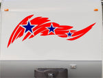 USA Flag Stars and Stripes RV Camper 5th Wheel Motor Home Vinyl Decal Sticker    us011