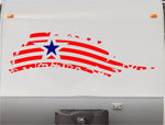 USA Flag Stars and Stripes RV Camper 5th Wheel Motor Home Vinyl Decal Sticker    us015