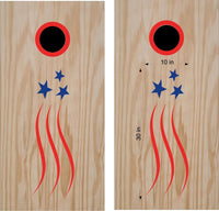 USA Patriotic Cornhole Board Decals Flag Stickers Pat03B