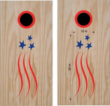 USA Patriotic Cornhole Board Decals Flag Stickers Pat03B
