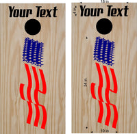 USA Patriotic Cornhole Board Decals Flag Stickers Pat08