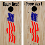 USA Patriotic Cornhole Board Decals Flag Stickers Pat08