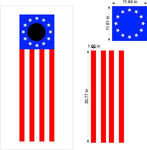 USA Patriotic Cornhole Board Decals Flag Stickers Pat12
