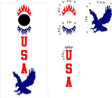 USA Patriotic Cornhole Board Decals Flag Stickers Pat13