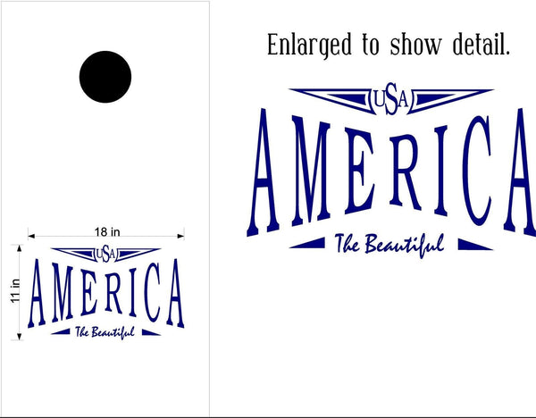 USA Patriotic Cornhole Board Decals Flag Stickers Pat14