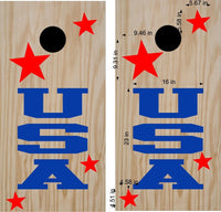 USA Patriotic Cornhole Board Decals Flag Stickers Pat18