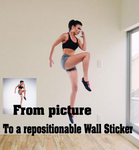 Sports Athlete Die Cut Wall Sticker Decals Large Reusable