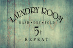 Wash Dry Fold Repeat 5 cents Decal Home Decor Sticker Graphic