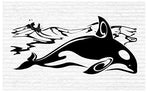 StickerChef Whale Ocean Orca Man Cave Animal Rustic Cabin Lodge Mountains Hunting Vinyl Wall Art Sticker Decal Graphic Home Decor