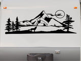 Wolf Mountains RV Camper Replacement Decal Scene Trailer Stickers CT18