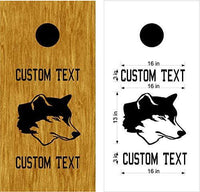 Wolves Mascot Sports Team Cornhole Board Decals Stickers Enough Both Boards