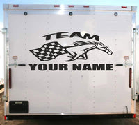 Your Team Name Racing Decal Custom Text Trailer Vinyl Sticker 01
