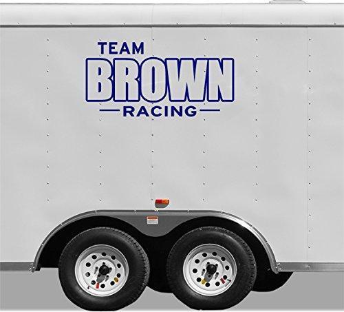 Your Team Name Racing Trailer Decals Stickers Mural One Color 2 Graphics
